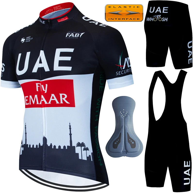 

Sportswear Men's Cycling Clothing 2024 UAE Sports Set Professional Shirt Blouse Jersey Mtb Summer Clothes Tricuta Man Bib Sets