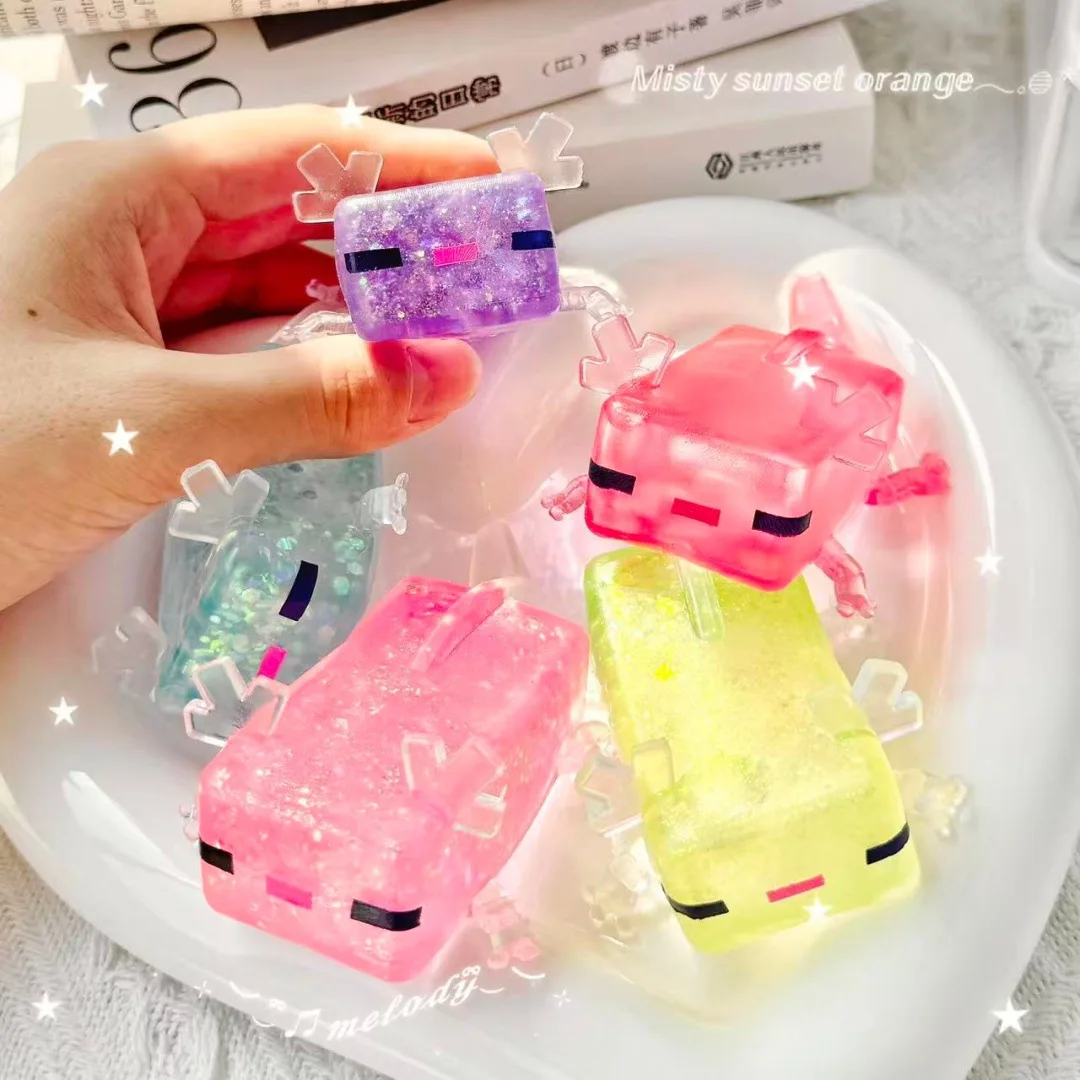Cute Iridescent Cartoon Animal Squeeze Toys Slow Rebound Sensory Fidgets for Stress Relief Fun Party Favors Gift for Kids & Teen