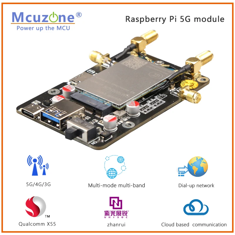 إعلانات 5G لـ Raspberry Pi 4B RNDIS X55 UniSOC Fibocom Quectel RM500Q-GL FM150 RM500U-CN FM650-CN SSH Openwrt Ubuntu Centos