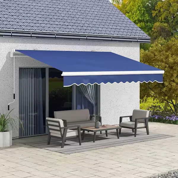 Motorized Aluminum Alloy Frame Patio Outdoor Retractable Sunshade Awning Spain Fabric Awning