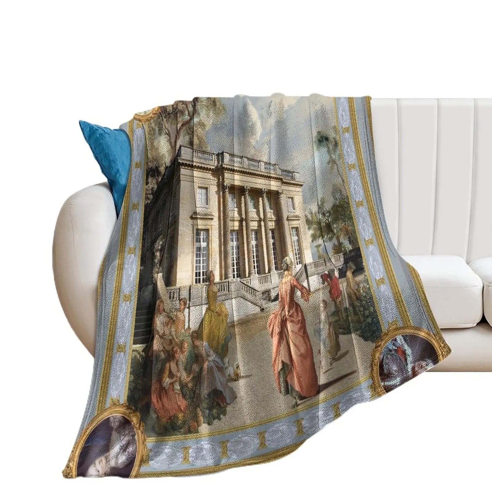 Petit Trianon Versailles, Medallions Throw Blanket Luxury Thicken Thermals For Travel Blankets