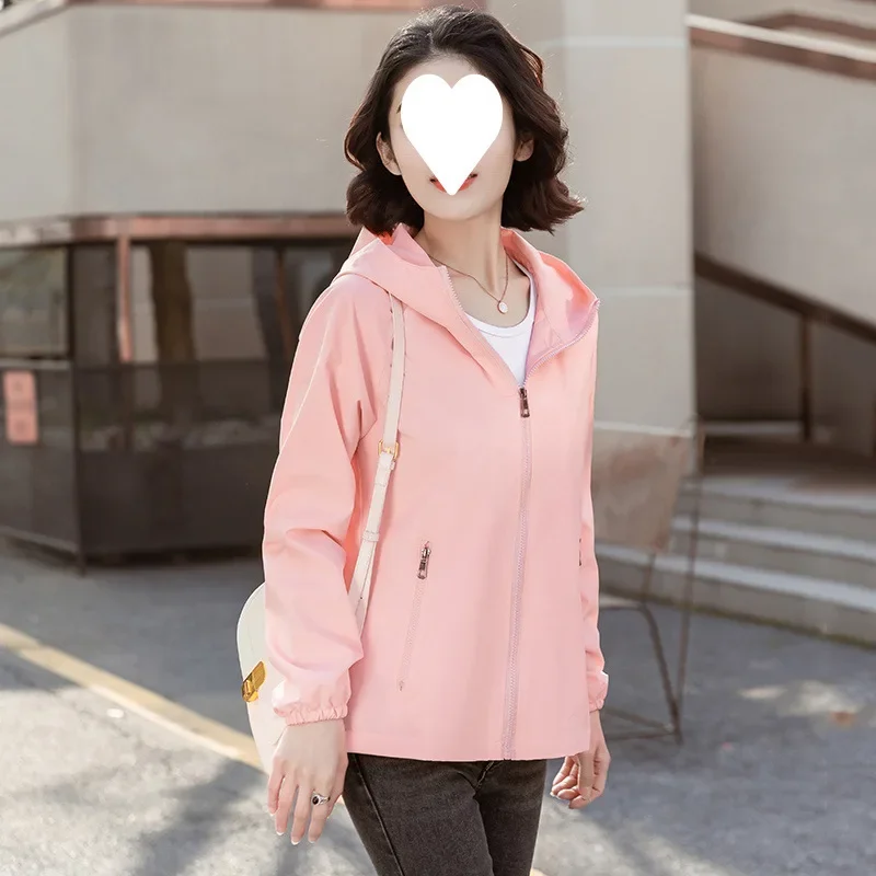 

Ветровка, женская куртка, весна-осень 202, новый плащ, женская спортивная верхняя одежда для отдыха, альпинизма, пальто на молнии с капюшоном