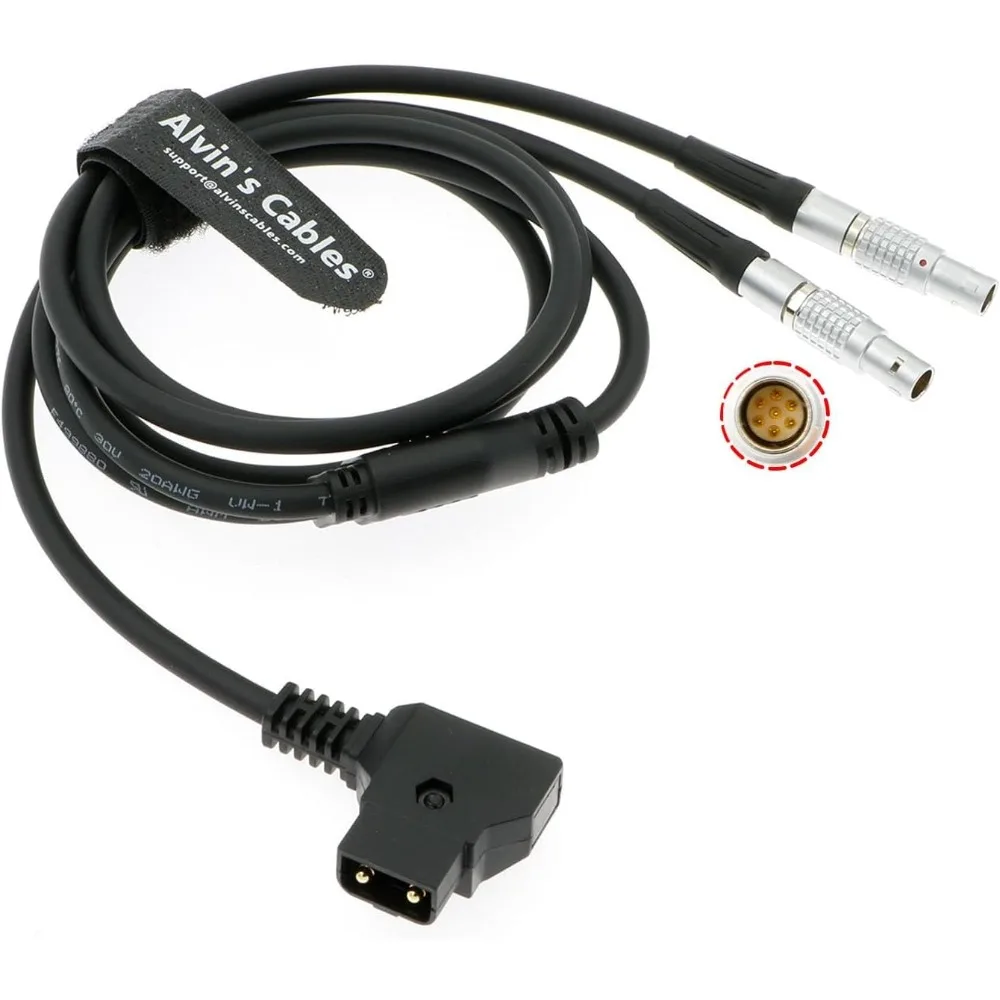 Alvin’s Cables Nucleus-M Motor Power Y Cable for Tilta D tap to Two 7 Pin Male Cable 1M|39.4 inches