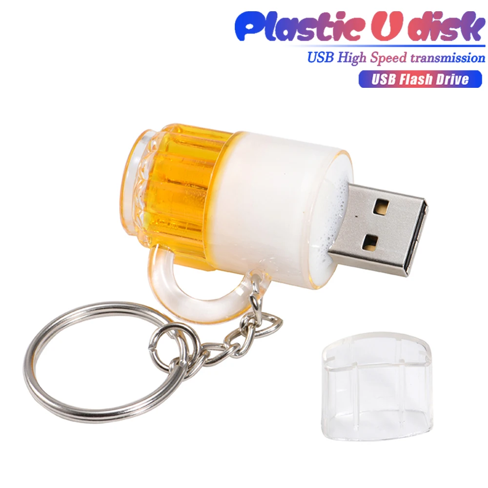 

JASTER модная креативная пивная кружка USB 2,0 флэш-накопитель 8 ГБ 16 ГБ 32 ГБ 64 ГБ 128 ГБ флэш-накопитель типа продукта подарочный брелок