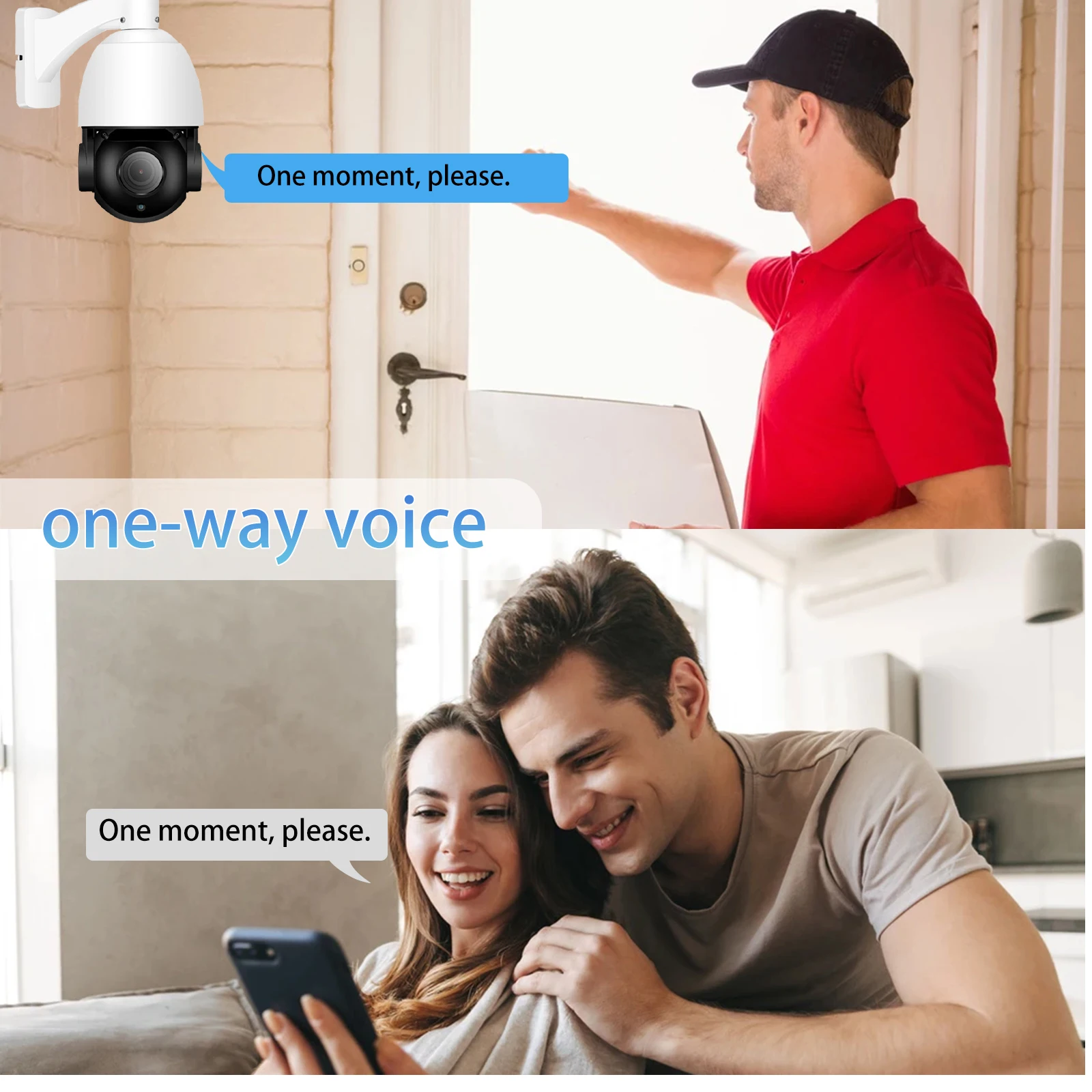 AZISHN Outdoor Al Human Auto Tracking POE IP Camera PTZ 20X Optical Zoom 4.7-94mm 8MP 4K Motion Detection Audio Video Monitoring