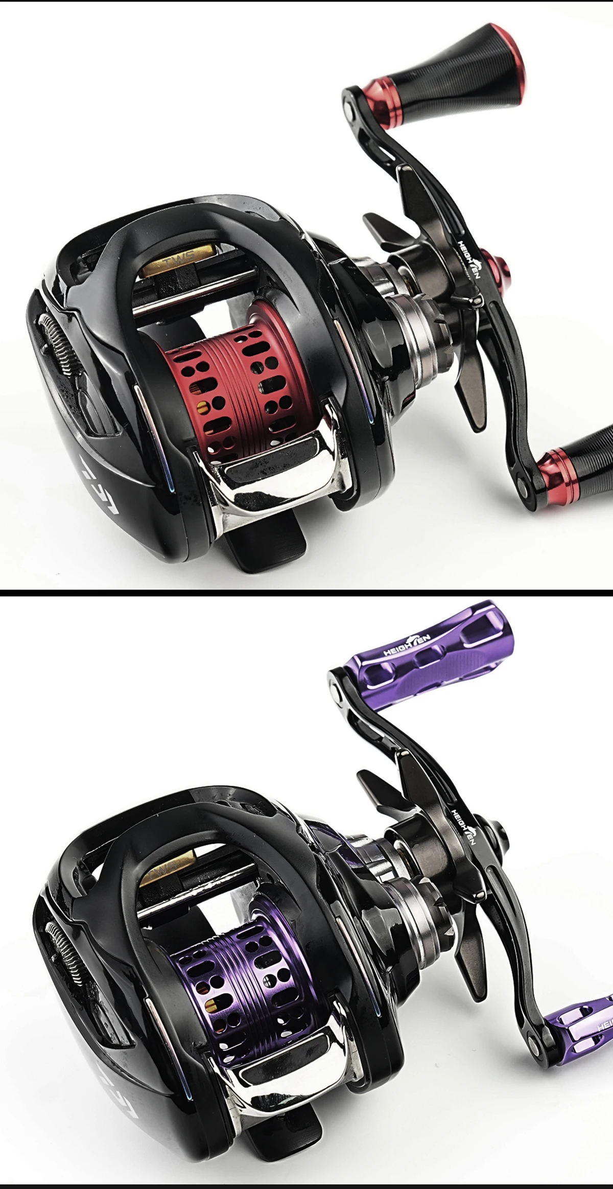 HEIGHTEN Flache Spule für Daiwa Zillion Steez Ryoga mehr als Bait casting Rolle – Detail 10