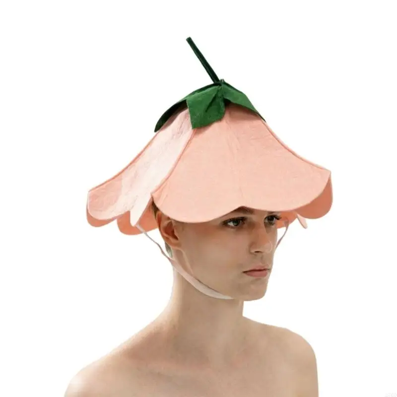 Statement Flower Sun Hat with Gentle Sun Cover Halloween Hat for Travel Photos