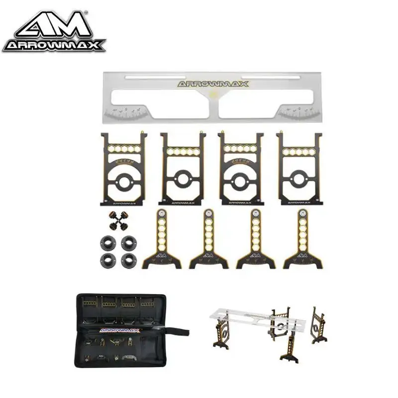 Original ARROWMAX AM-171044-LE Set-Up System For 1/8 On-Road Cars With Bag Limited Edition Rc Tool