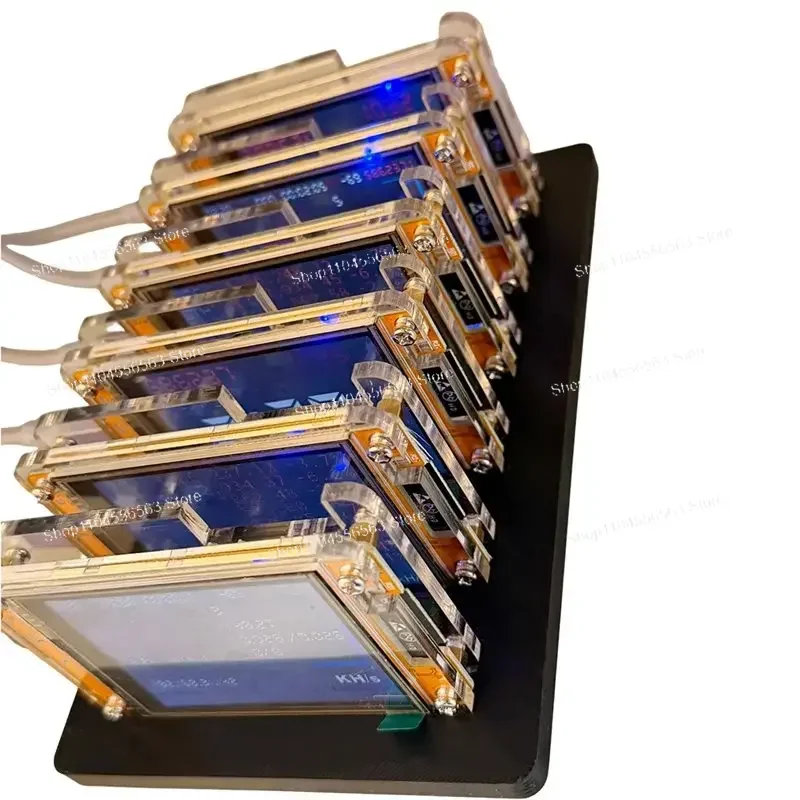 6X 1030KH/s Nmminer Nerdminer 6-Slot Bracket BTC Solo Miner 2.8