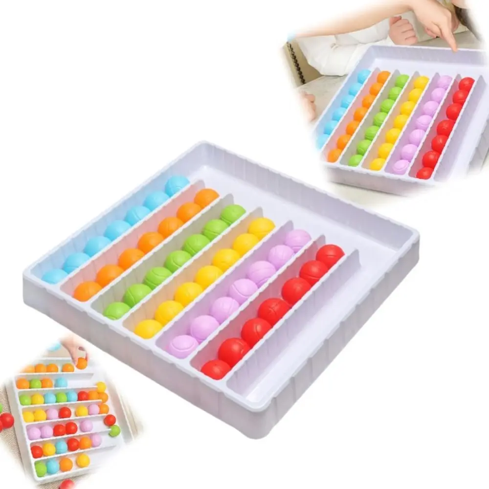 Fun Color Ball Return Game Parent-Unisex Interaction Children Montessori Rainbow Balls Sensory Game Attractive