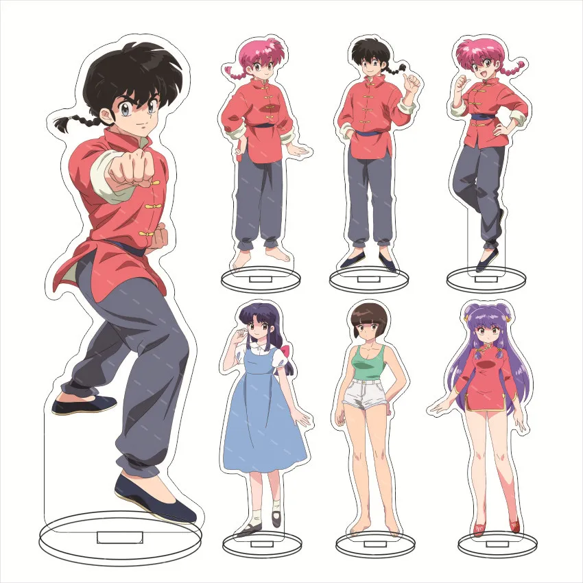 Ranma 1/2 Tendou Akane Acrylic Anime Figure Stand Model Plate Keychain Desk Decoration Fashion Friends for Gifts Display Cartoon