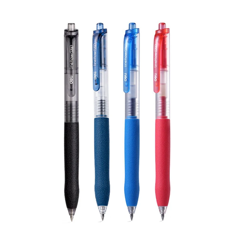 

Deli 4pcs/6pcs 0.5mm Black Red Blue Dark Blue Ink Gel Pen Office Supplies Signing Pen School Supplies Stationery Business Pen