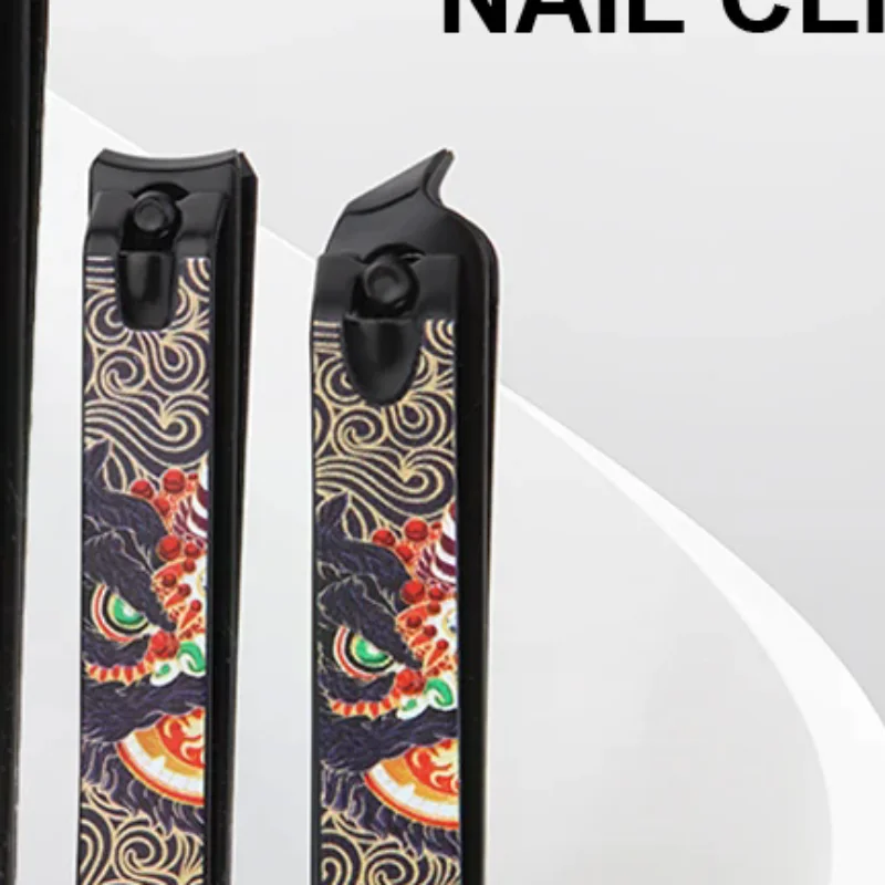 مسمار كليبرز النمط الصيني الأسد الرقص الفولاذ المقاوم للصدأ أظافر القاطع مقص سميك المهنية باديكير مانيكير المتقلب أداة #1