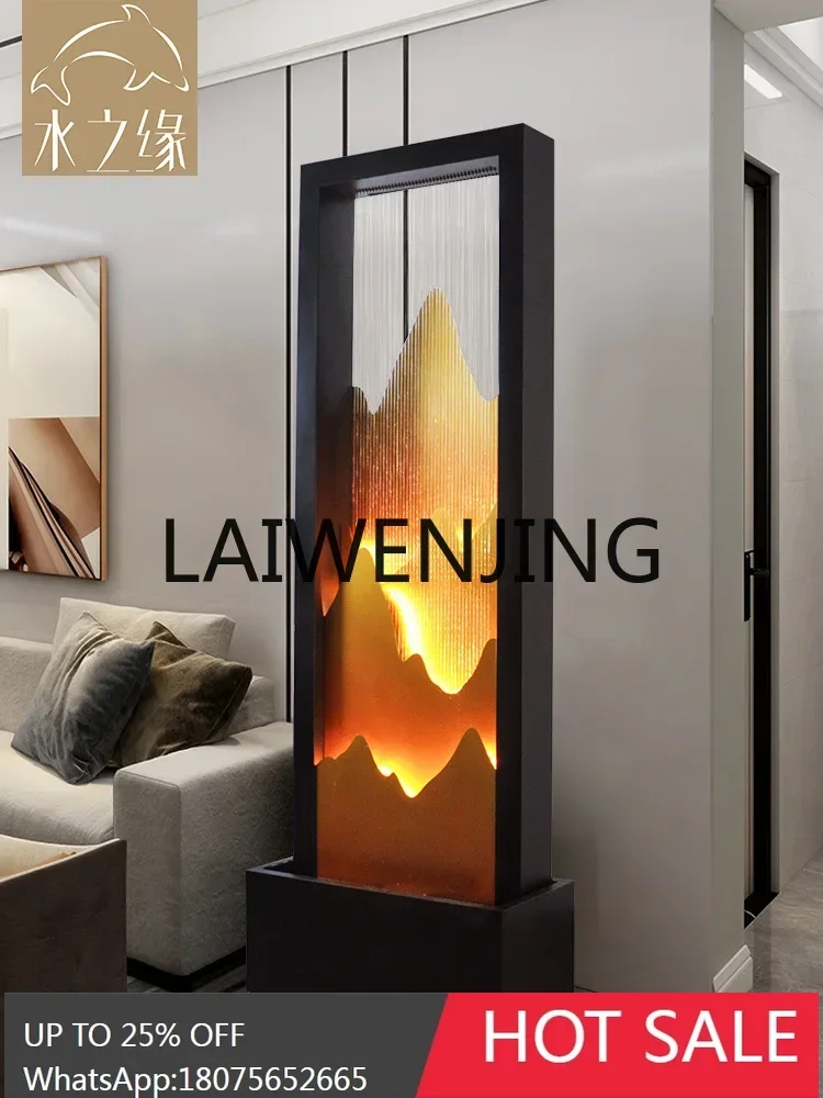 Living room water curtain wall ornament circulating water large floor fountain sofa TV side decoration