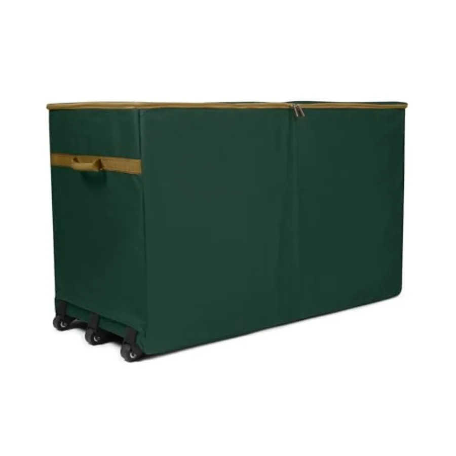 

Keepsakes Christmas Tree Structu Rolling Storage Bag - Holiday Storage Container with Wheels, Padded Handles and Sturdy Inserts