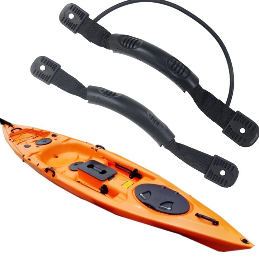 

4 set Kayak Handle With Elastic Rope Boat Carry Handle Replacement Side Mount Non-Skid Canoe Dinghy Accessories Water Sports