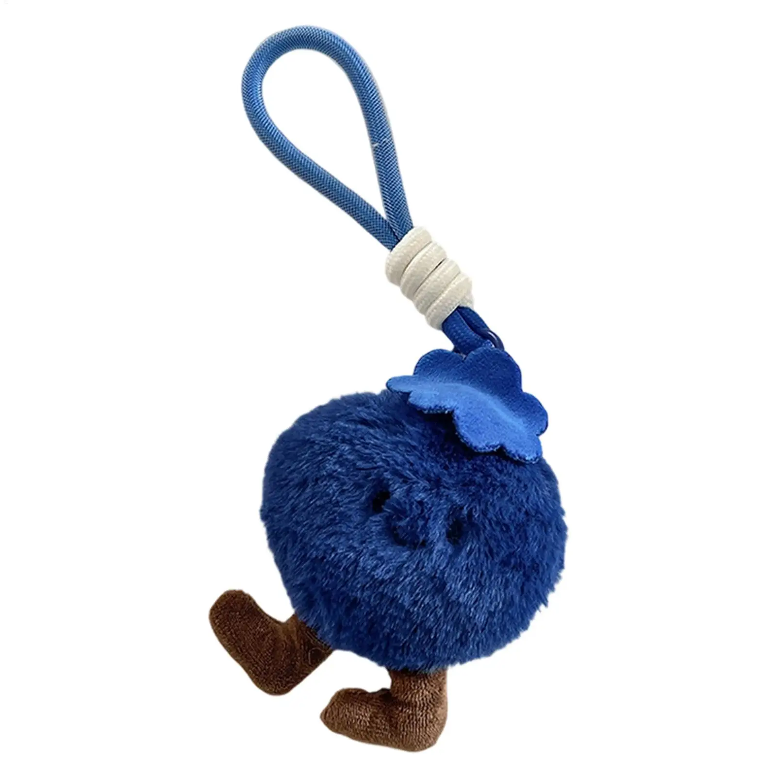 Bag Charm Adorable Plush Blueberry Shape Keychain for Purse for Women Men Kids Boys Girls Teens Adults Wife Girlfriend Indoor