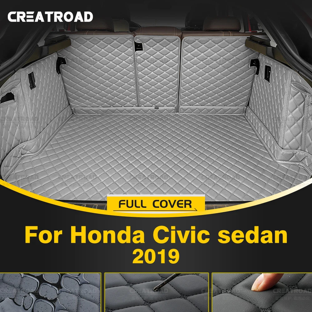 

CREATROAD для Honda Civic седан 2019, авто полное покрытие, коврик для багажника, автомобильный защитный коврик, грузовой вкладыш, аксессуары для интерьера