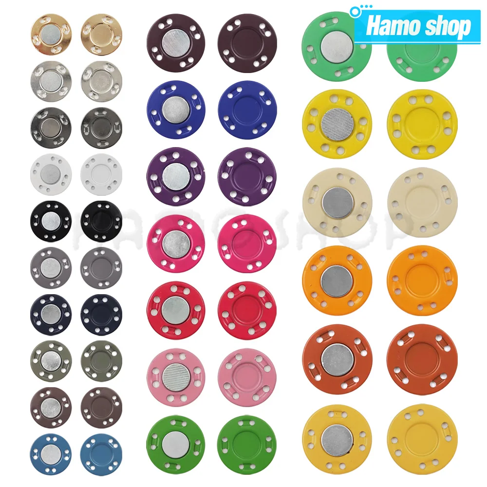 5 Pairs Magnetic Buttons Invisible Metal Button Sewing Supplies For Jacket Coat Cardigan Bag Handmade DIY Sewing Snap Buttons