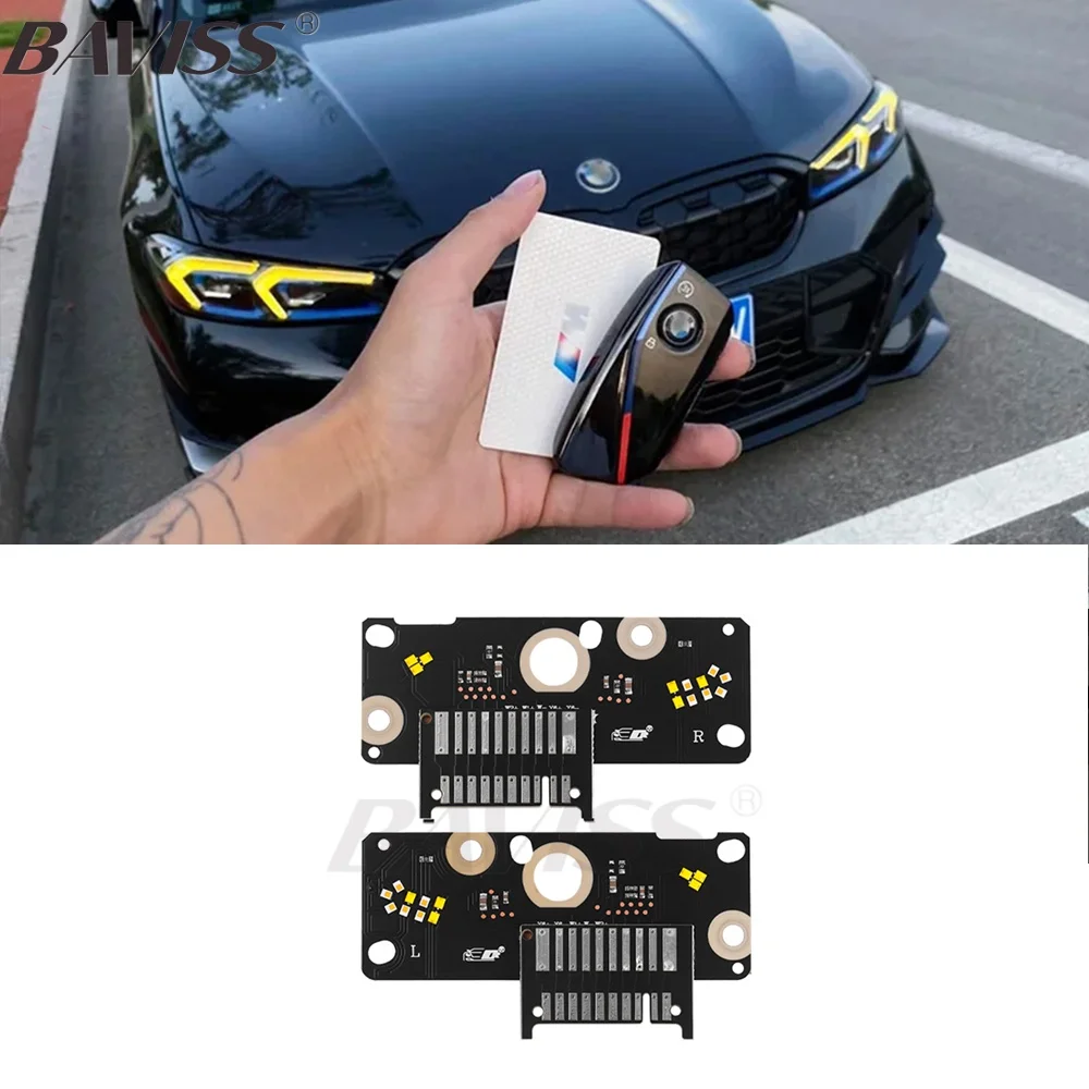 

Yellow Blue DRL LED Modules Board Set for BMW 3 Series G20 G21 G28 LCI LED Headlight Euro 2023+ Control Module Daytime Running