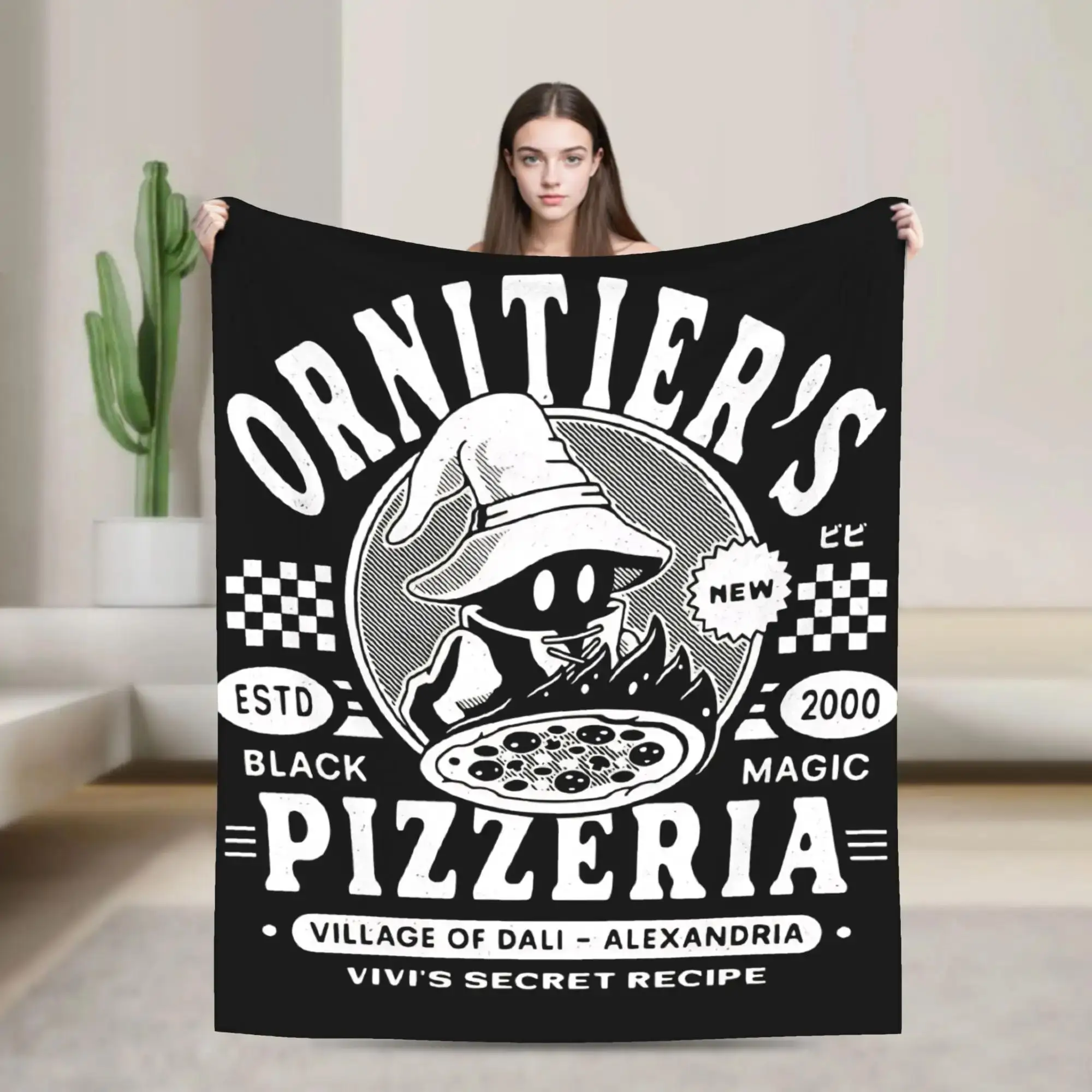 

Плюшевое фланелевое одеяло Ornittier Pizzeria Grunge Final Fantasy для студентов, домашнего декора, теплое покрывало-плед