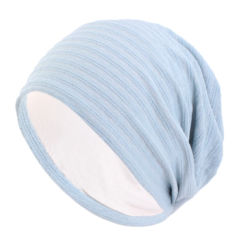 New Women Cotton Slouchy Beanie Hat Slouch Skullies Bonnet Cancer Chemo Cap Night Sleeping Cap Turban Headwear Night Cap