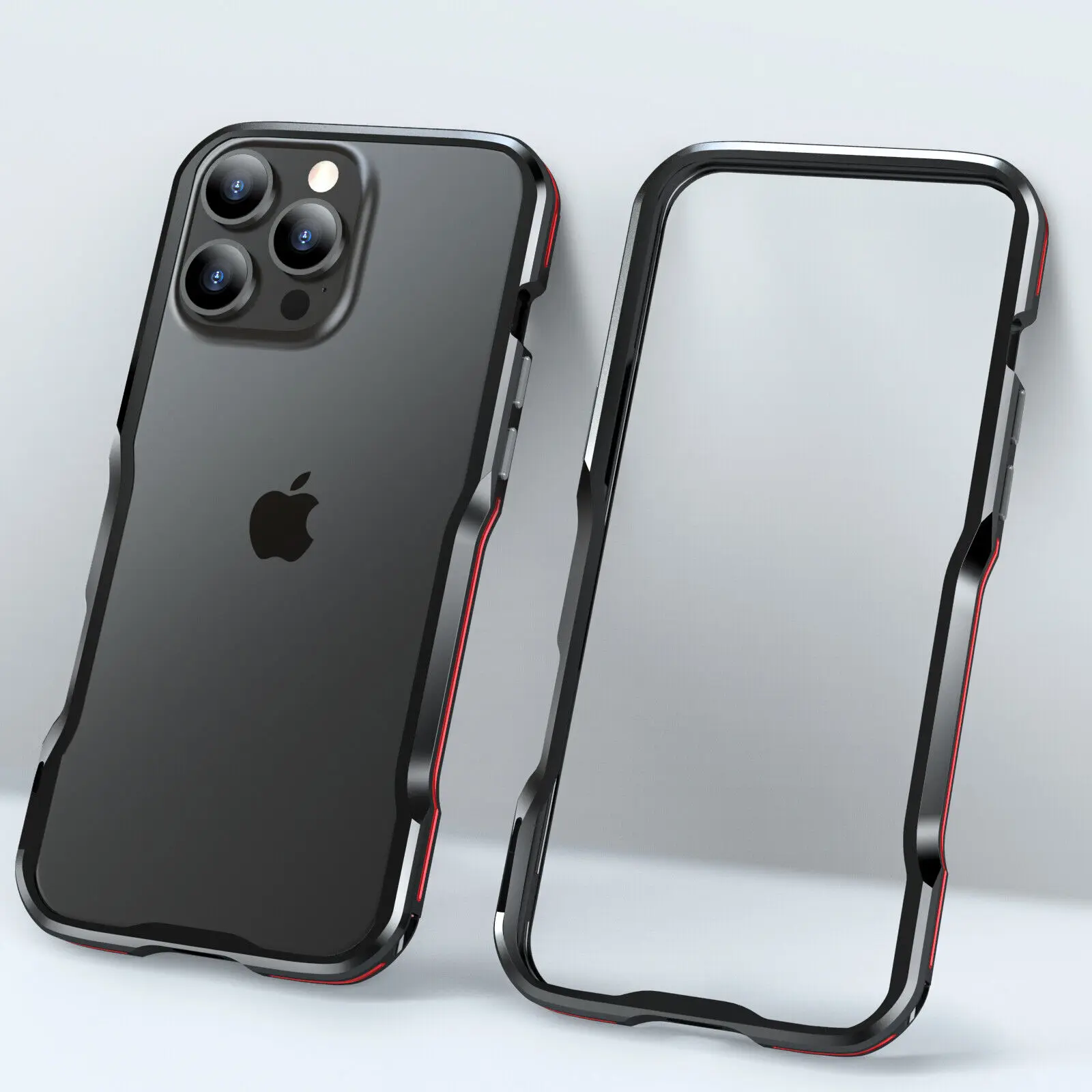 

Жесткий чехол-бампер с металлическим каркасом для iPhone 16 Plus 16 Pro Max, амортизирующий противоударный тонкий чехол