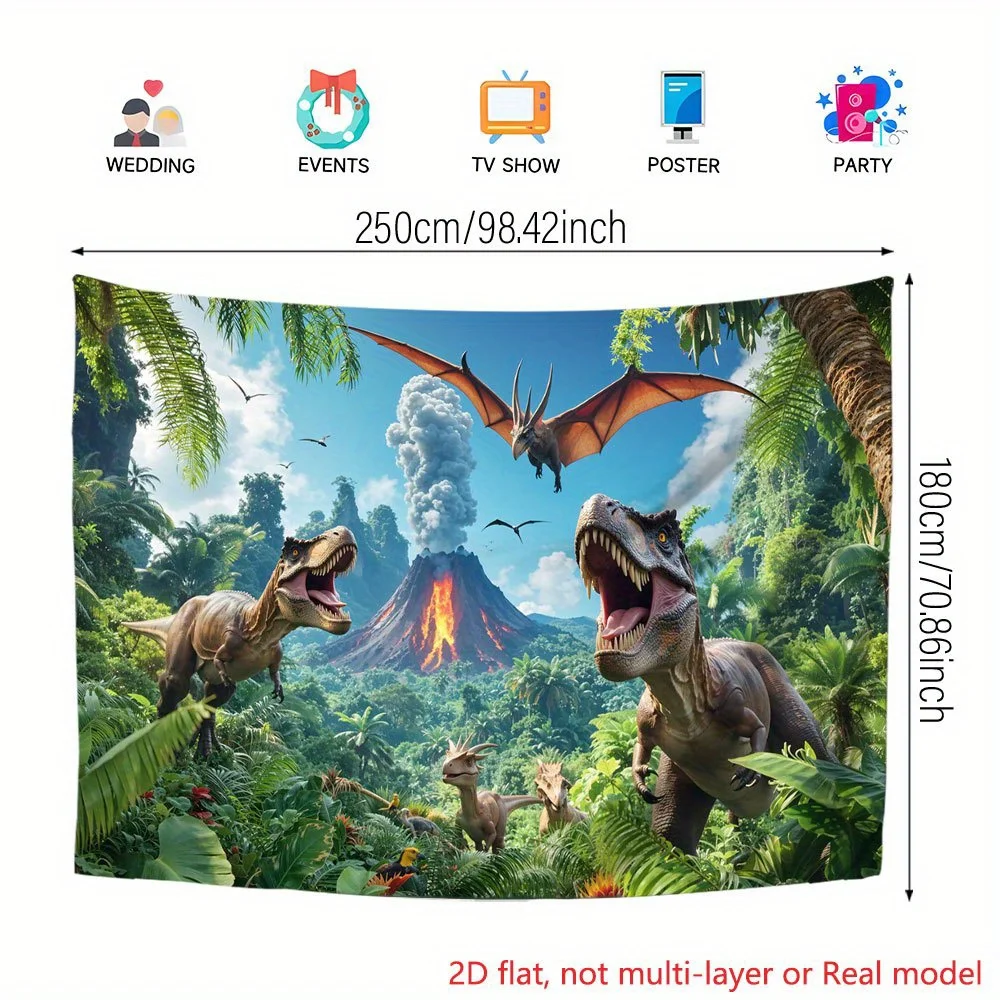 2D-Flugzeugmodell – Integriertes, hochauflösend bedrucktes Hintergrundbanner mit einem Motiv eines vulkanischen Dinosaurier-Dschungels – Detail 10