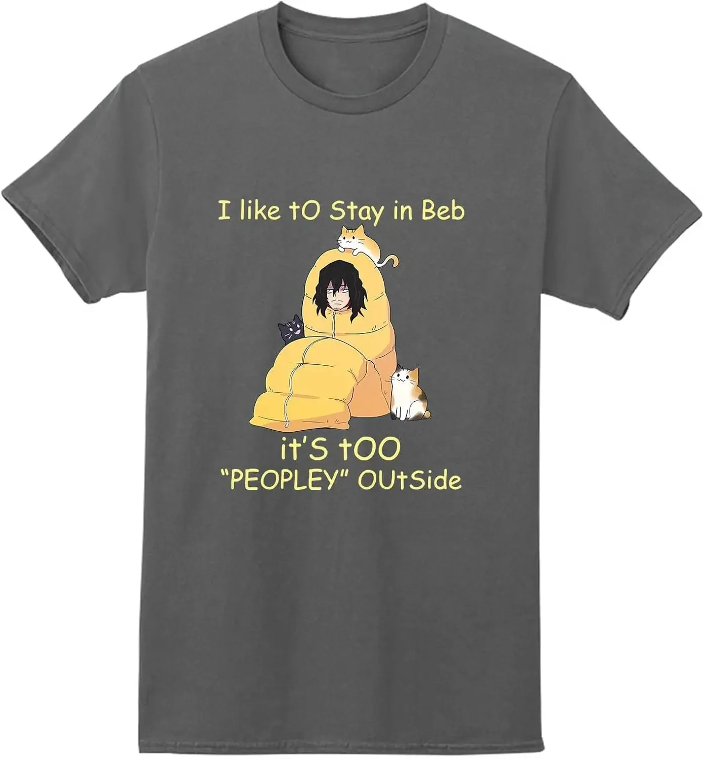 Мне нравится оставаться в кровати, это слишком легкая хлопковая рубашка Shota Aizawa