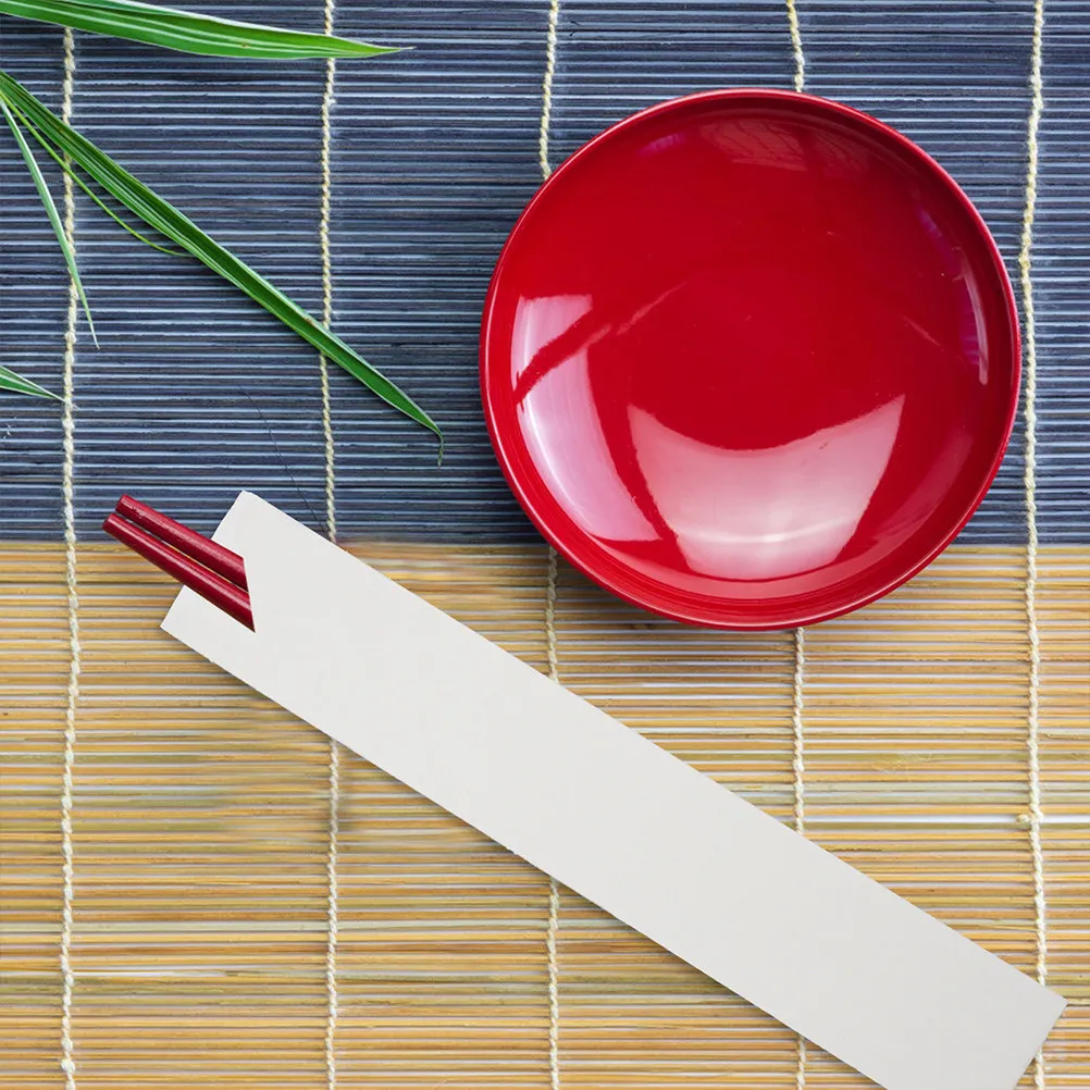 50Pcs Kraft Paper Chopsticks Sleeves Disposable Cutlery Packaging Bags for Restaurant Picnic Takeaway Portable Use