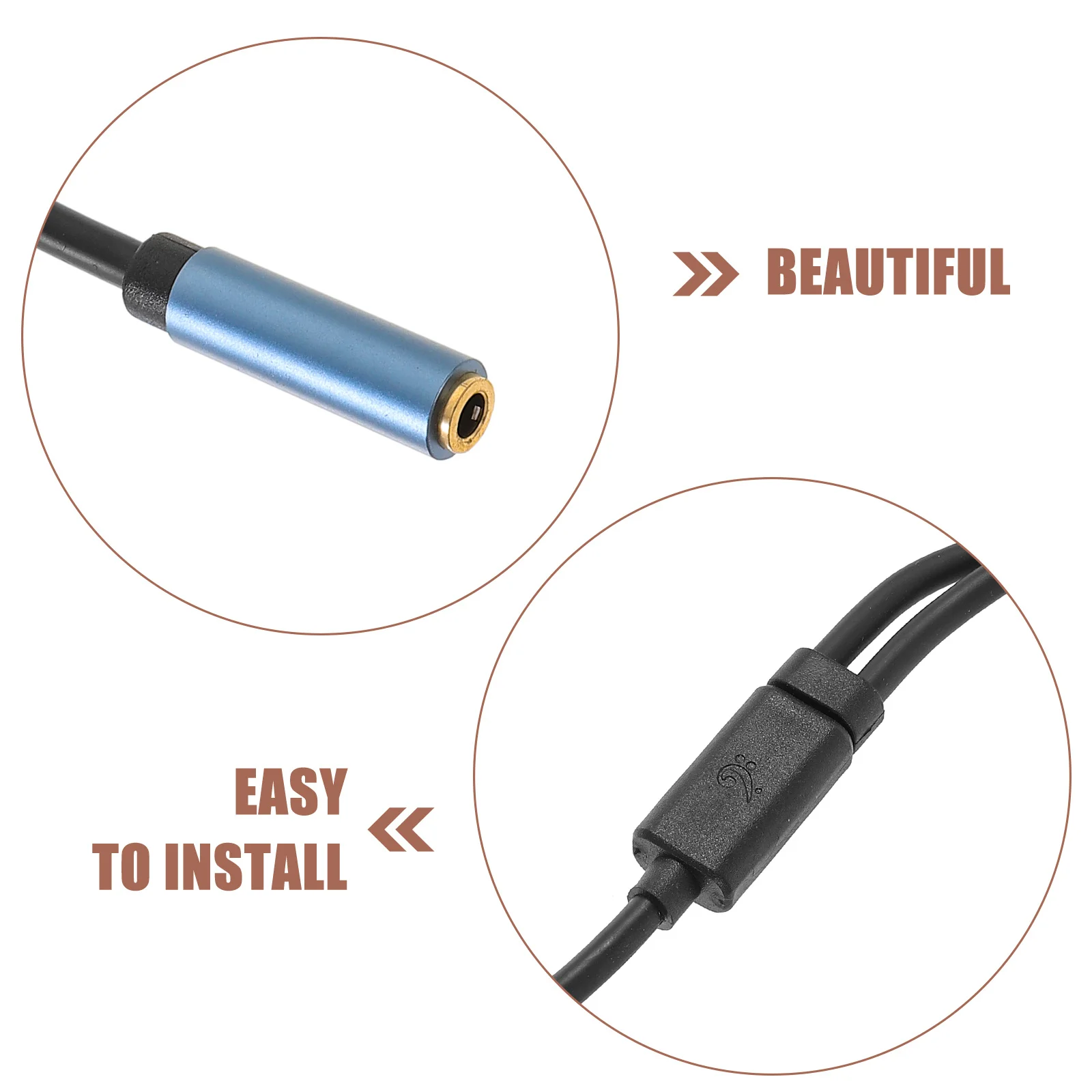 

1Pcs Headphone Mic Y Splitter Cable Adapter Durable Audio Splitter for Dual Port Headset Pc Laptop Use Audio Adapter