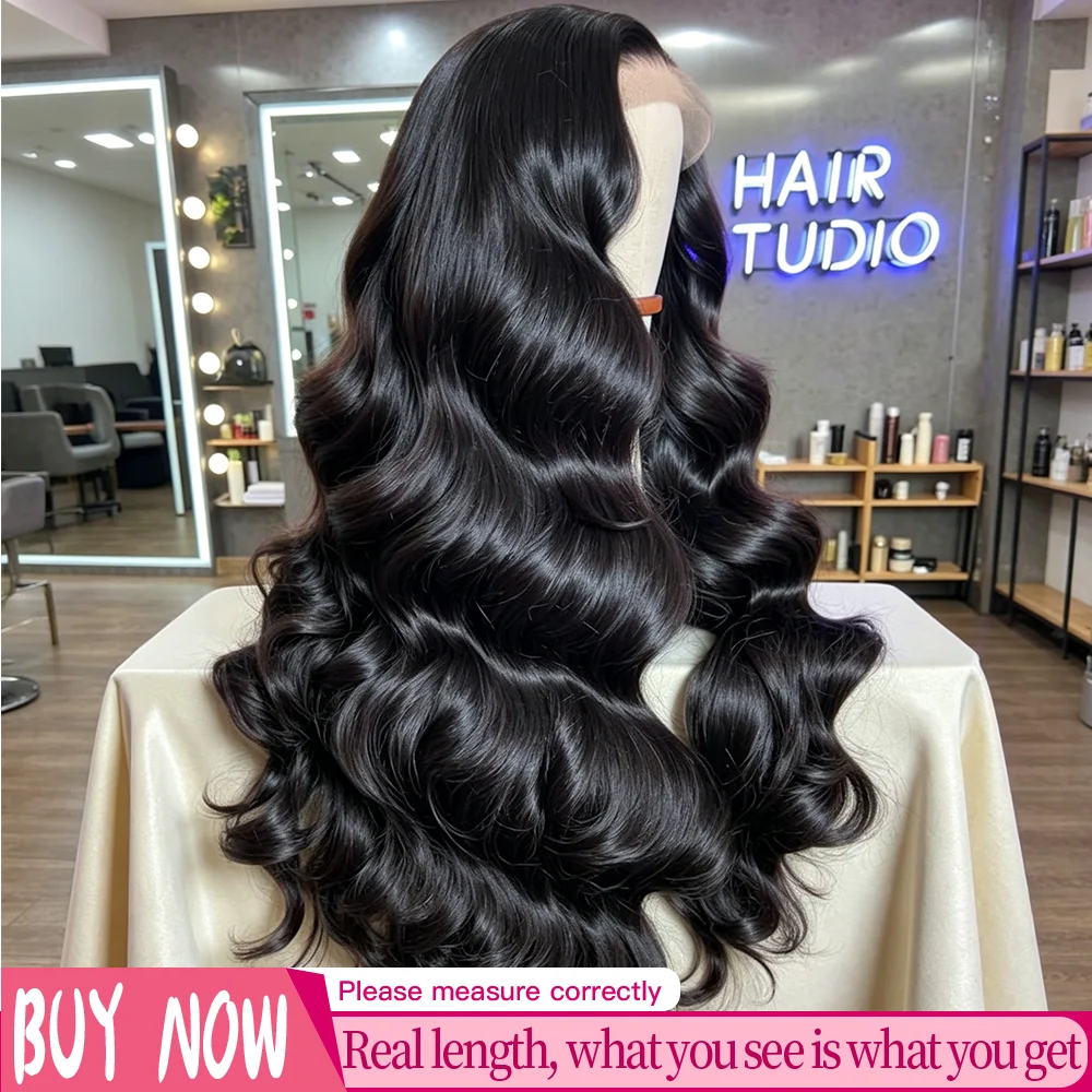 30 inch 13x6 Lace Front Wigs Human Hair Body Wave Human Hair Wig 200% Density HD Transparent Lace Frontal Human Hair Wigs for Women Pre Plucked Natural Hairline