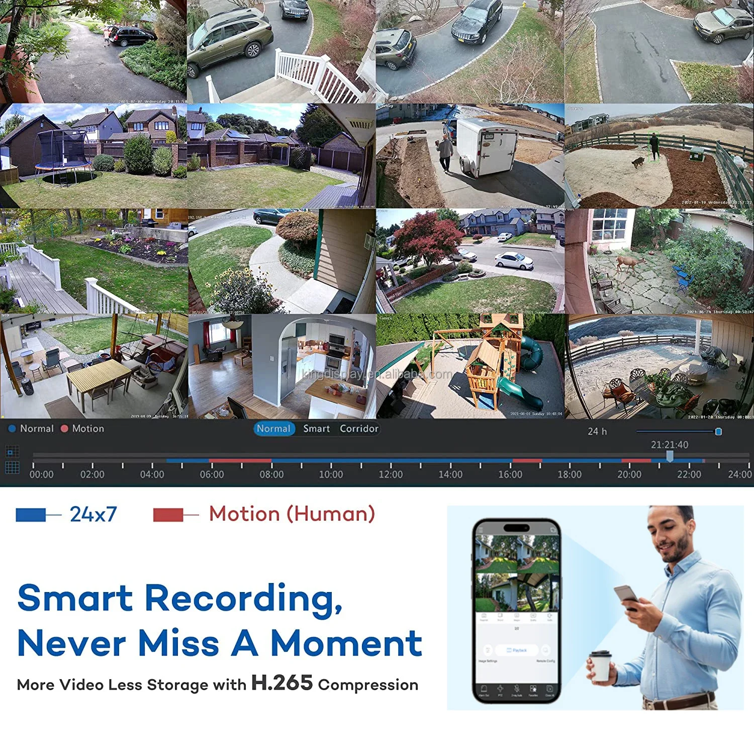 8CH 8MP AI كشف المركبات البشرية نظام الحماية المنزلي 6 قطعة 5MP PoE رصاصة IP كاميرا 2 تيرا بايت HDD 8MP NVR IP67 المراقبة الليلية