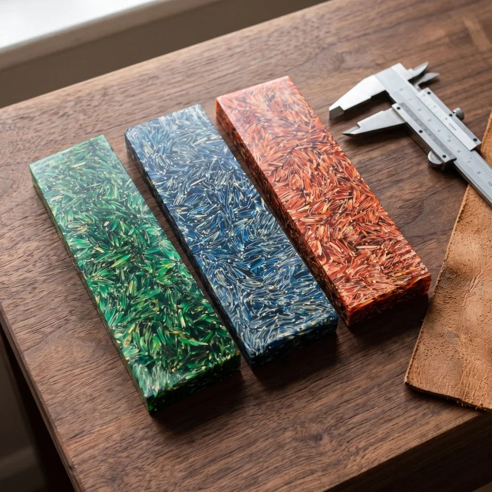 Knife Handle Making Material Resin Husk Handle Patch 135X40X8MM Specification Composite Outdoor Knife Handle DIY Materials