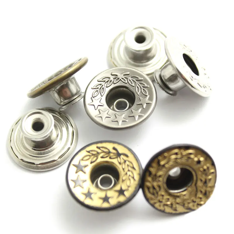 20PCS 17MM Round Metal Buttons Coat Suit Cardigan Jeans Button Handmade DIY Multiple Styles Cloth Button Sewing Accessories