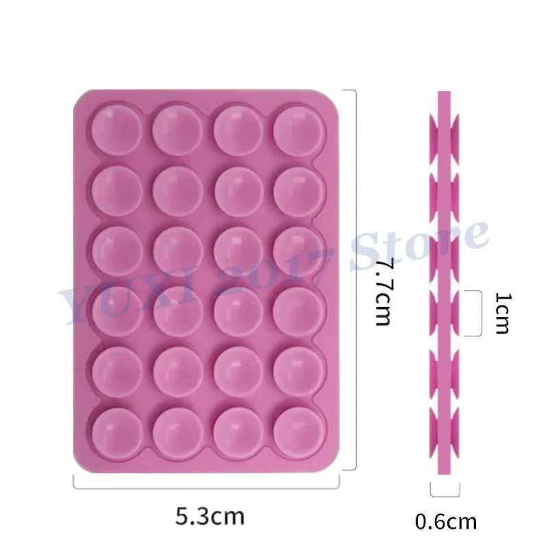 1/2/5/10PCS Square Double-sided Suction Cup Fixing Pad Double-sided Silicone Suction Cup Mobile Phone Fixture Suction Cup