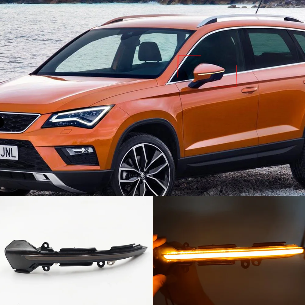 

For SEAT Leon lll 5F Arona IbizaKJ rearview mirror LED flow turn signal light