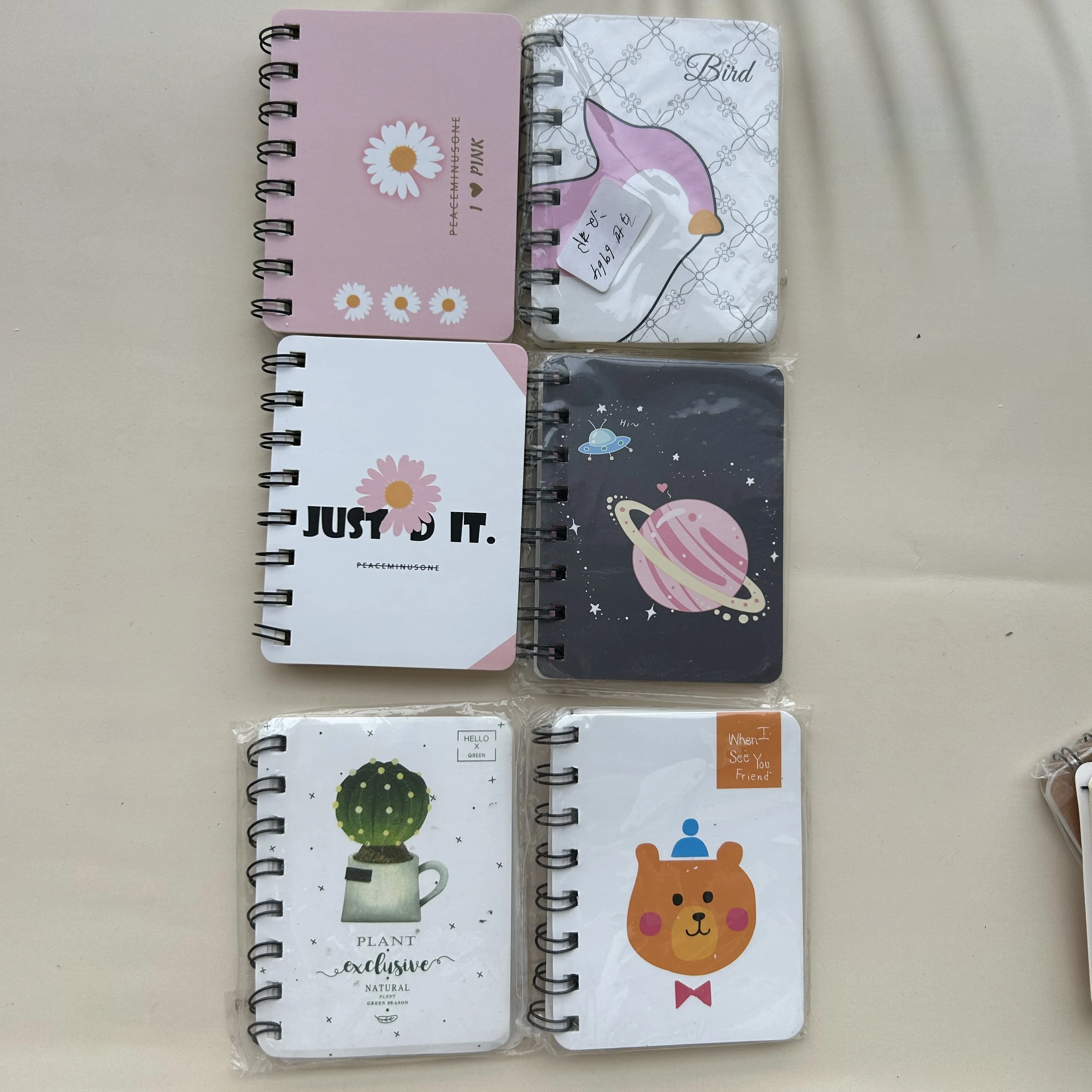 1Pc Random Color Notepad Student Diary Book Writing Pads Office Supplies Hand Account A7 Notebook Coil Notebook Weather Notepad