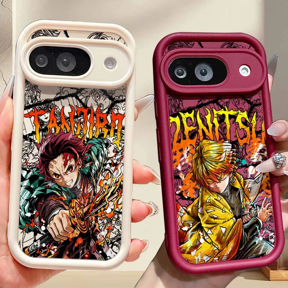 D-Demon SlayerS Kamado Tanjiro For Xiaomi 17 15 15T 14 14T POCO X8 X7 X6 M8 M7 M6 F8 F7 Pro Eyes Ladder Lanyard Soft Phone Case