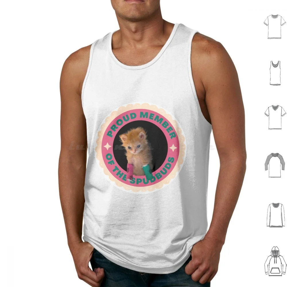 Proud Member Of The Spudbuds Tank Tops Print Cotton Tater Tot Tatertot Grompy Grompy Tater Tot Kitty Kittycrusaide Kitty