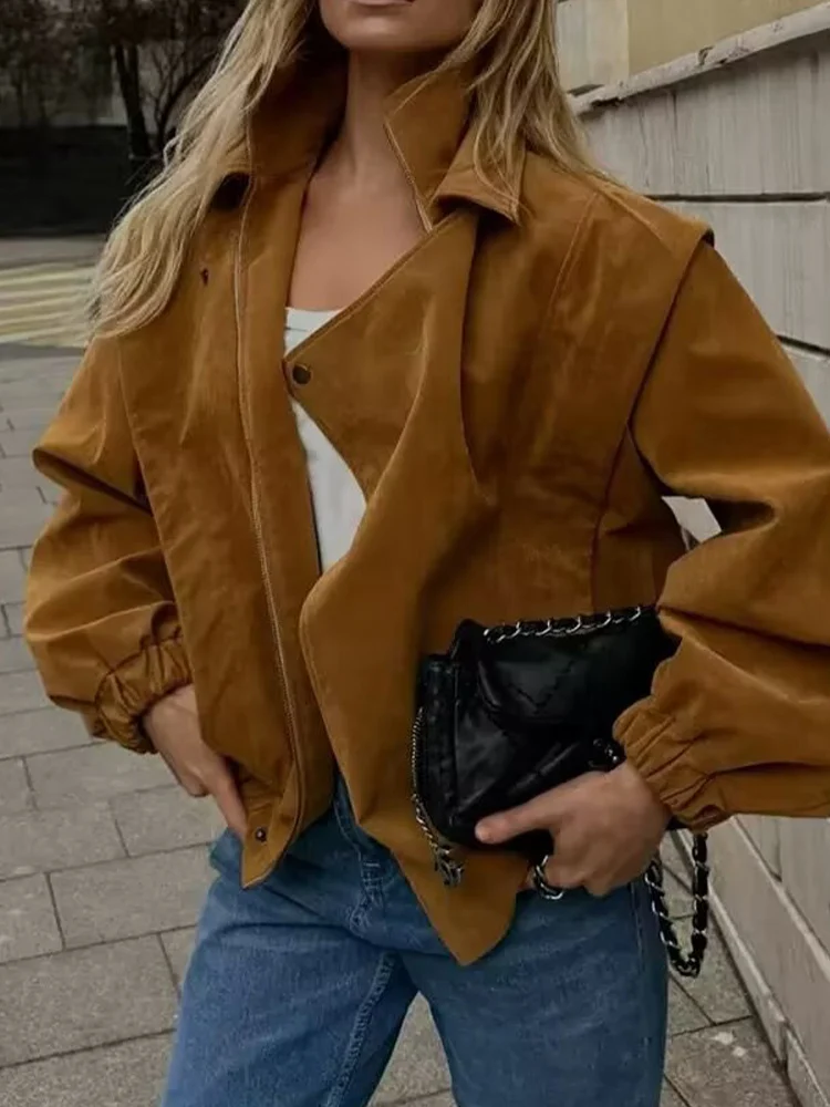 

European and American style autumn new fashion women's clothing design unique fashion high-end windbreaker jacket coat