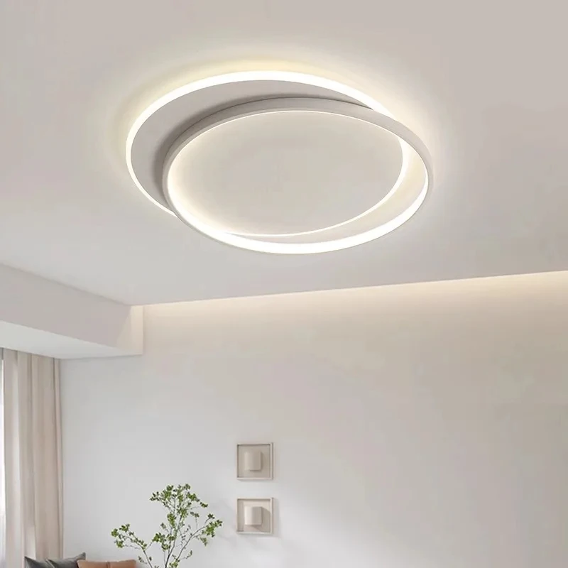 Imagem -06 - Dimmable Quarto Led Luzes de Teto Indoor Sala Mestre Quarto Estudo Lâmpada Lustre Circular Home Decore Iluminação