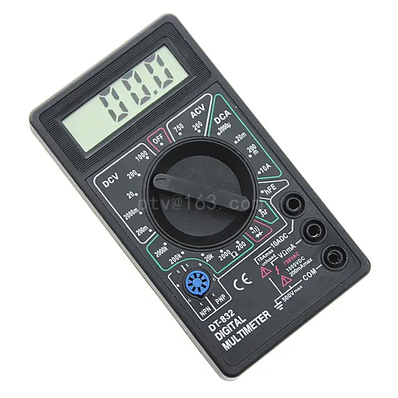 Professional DT832 Digital Multimeter LCD for DC Voltmeter Ammeter Ohm Tester