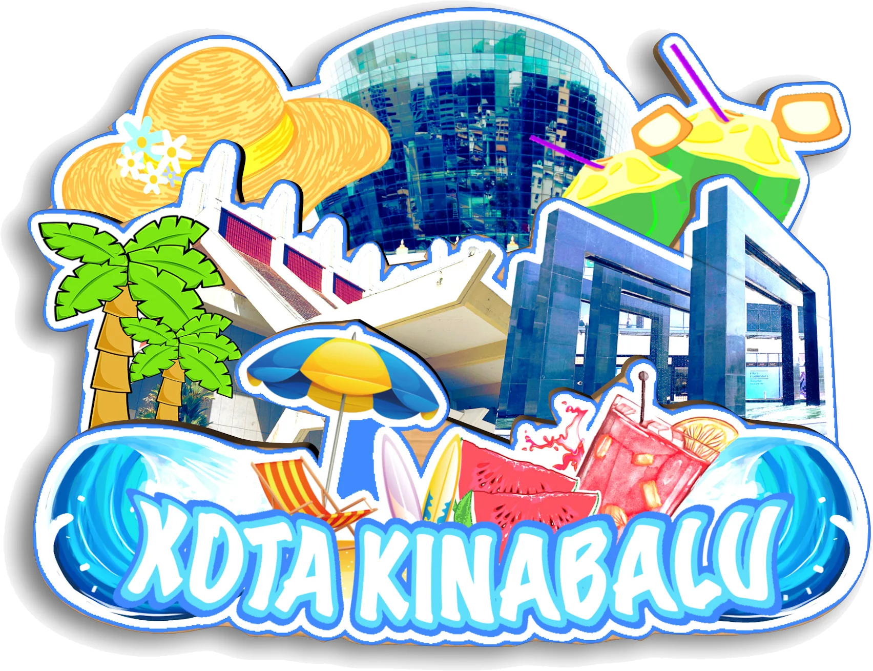 Johor Bahru Kuching Kota Kinabalu Ipoh Melaka George Town Cameron Highlands Malaysia Fridge Magnet Travel Souvenir Gift #4