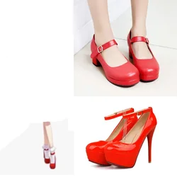 New Touhou Remilia Scarlet Red Shoes Flandre Scarlet Cosplay Anime Boots Tailor-Made