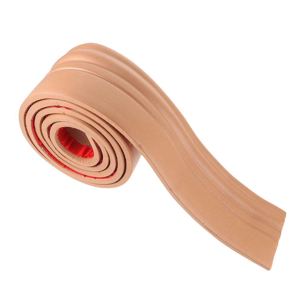 

Self Adhesive Baseboard Trim 5M Black 9 8CM Wide Wall Corner Edging Peel Stick Background Protector Foam Moldings