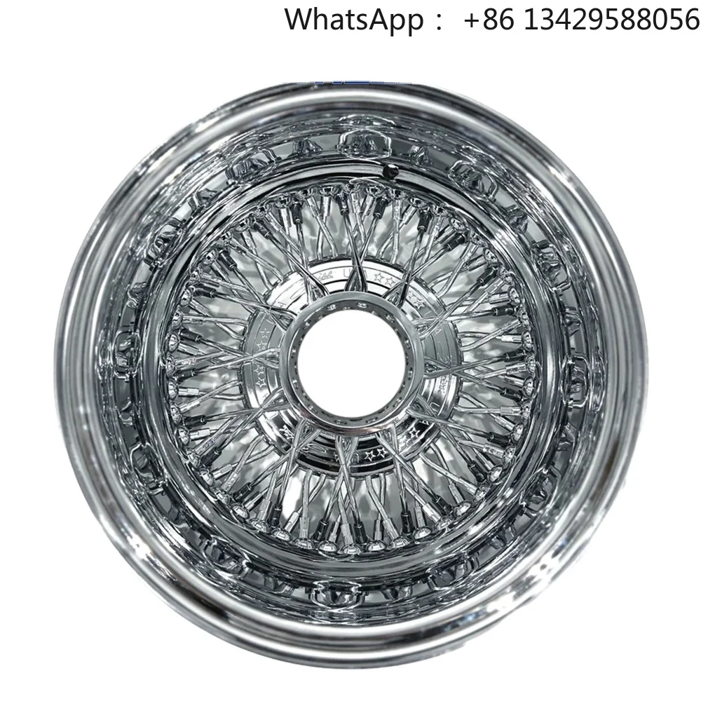 

KELUN BRAND 13/14inch Chromie Wheel 72/100 Spoke Straight/cross Spoke Wire Wheel