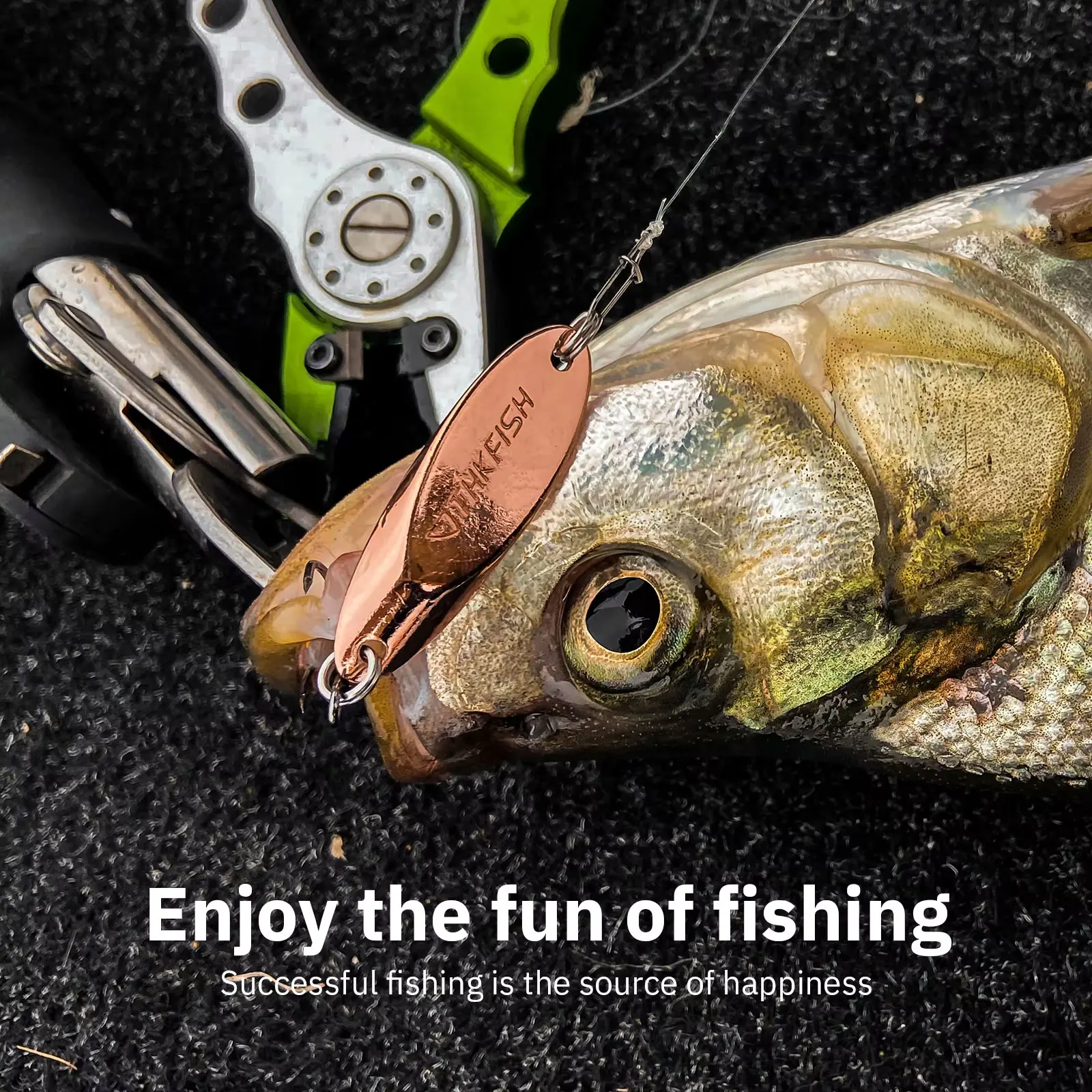 5pcs Metal Spinner Spoon Lures 3.5g 5.5g 7g 10g 14g 21g Fishing Hard Baits Kit With Treble Hook Freshwater Solid Sequin Spoons - view 5