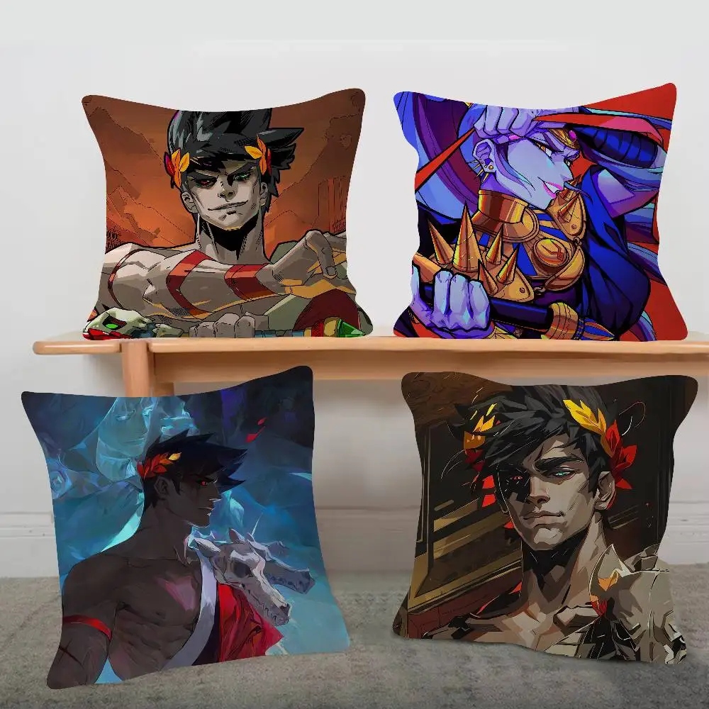 Game Hades Cartoon Series Square Pillowcase Soft Waist Sofa Cushion Cover Bedroom Room Pillowcase