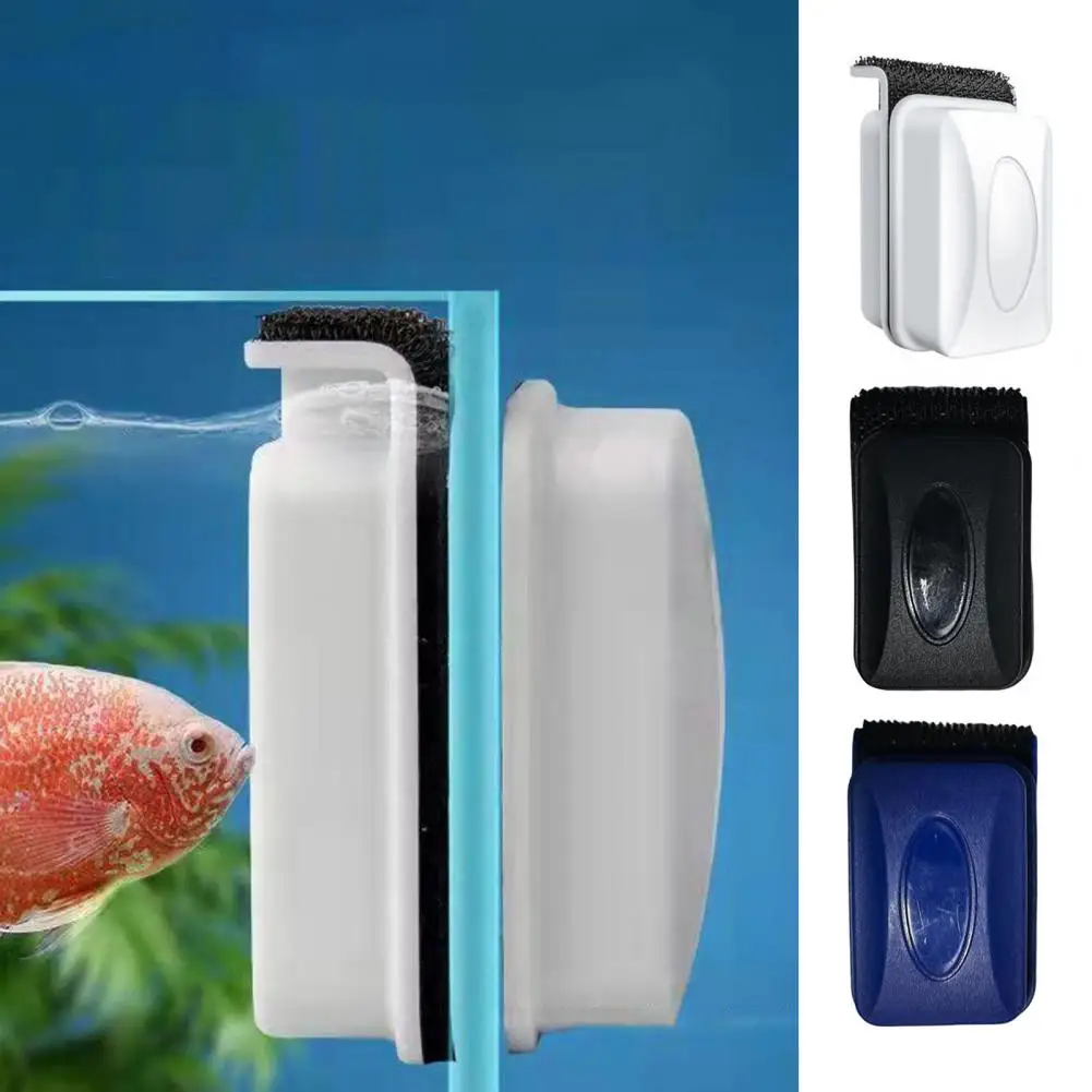 Fish Tank Brush Double-sided Magnetic Fish Tank Algae Scraper Cleaner for Small Aquariums Easy to Hold Operate for Water